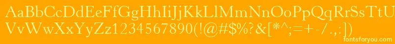 HorleyOsMt Font – Yellow Fonts on Orange Background