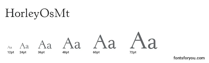 HorleyOsMt Font Sizes