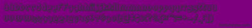 Czcionka Humanoidstraight – czarne czcionki na fioletowym tle