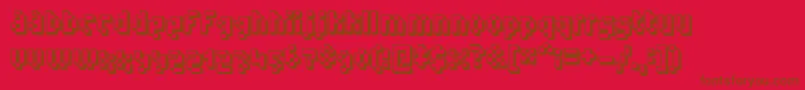 Humanoidstraight Font – Brown Fonts on Red Background