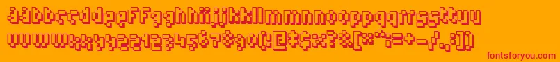 Humanoidstraight Font – Red Fonts on Orange Background