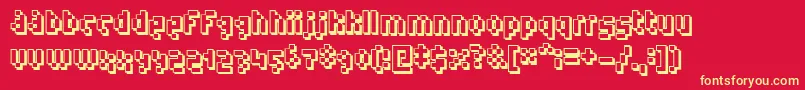 Humanoidstraight Font – Yellow Fonts on Red Background