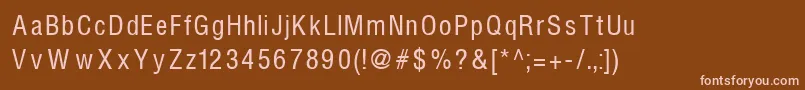 Шрифт Helvcondenced – розовые шрифты на коричневом фоне