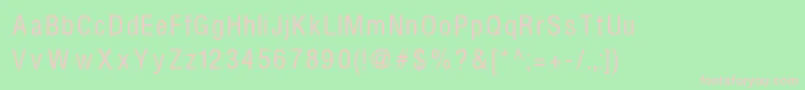 Helvcondenced Font – Pink Fonts on Green Background