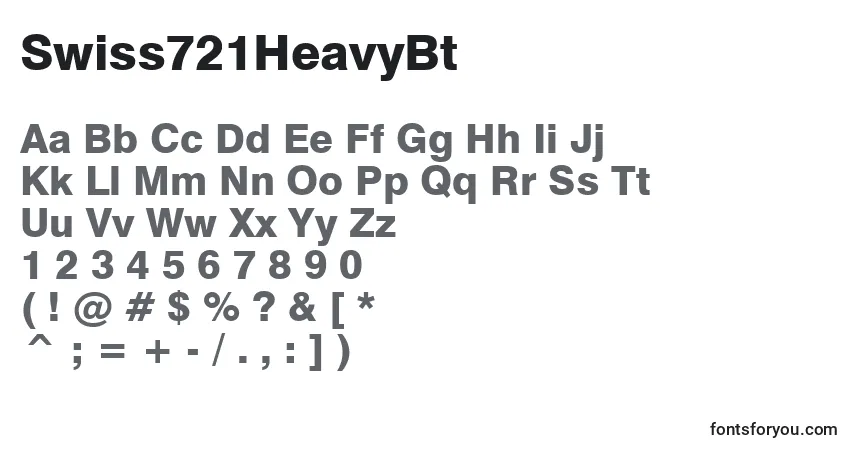 A fonte Swiss721HeavyBt – alfabeto, números, caracteres especiais