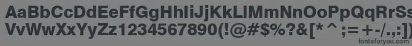 Swiss721HeavyBt Font – Black Fonts on Gray Background