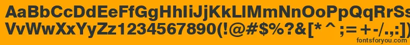 Swiss721HeavyBt Font – Black Fonts on Orange Background