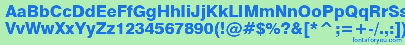フォントSwiss721HeavyBt – 青い文字は緑の背景です。