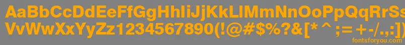 Swiss721HeavyBt Font – Orange Fonts on Gray Background