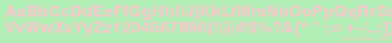 Swiss721HeavyBt Font – Pink Fonts on Green Background