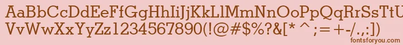 StymieMediumBt-fontti – ruskeat fontit vaaleanpunaisella taustalla