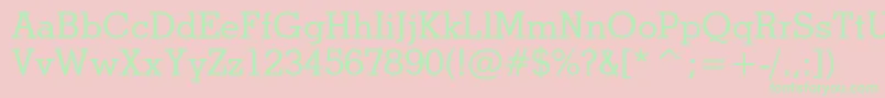 フォントStymieMediumBt – ピンクの背景に緑の文字