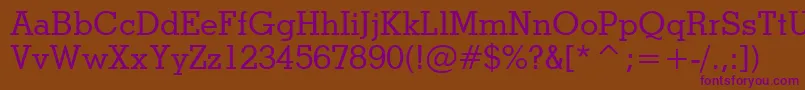StymieMediumBt Font – Purple Fonts on Brown Background
