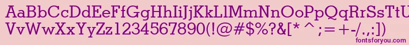 StymieMediumBt-fontti – violetit fontit vaaleanpunaisella taustalla