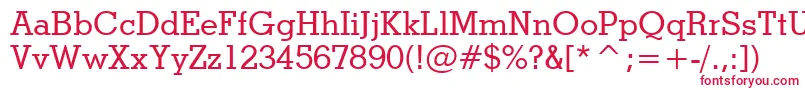 StymieMediumBt-fontti – punaiset fontit valkoisella taustalla