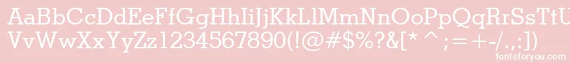 フォントStymieMediumBt – ピンクの背景に白い文字