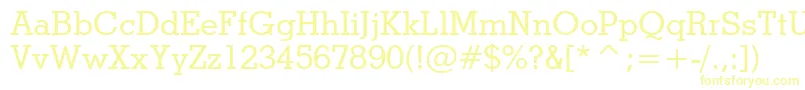 StymieMediumBt-fontti – keltaiset fontit valkoisella taustalla