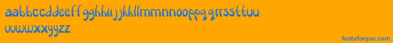 Heirloom Font – Blue Fonts on Orange Background