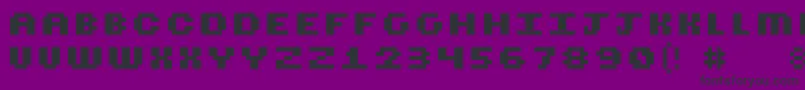 Cubicfive18 Font – Black Fonts on Purple Background