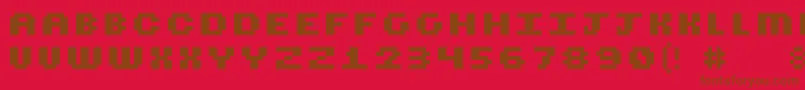 Police Cubicfive18 – polices brunes sur fond rouge