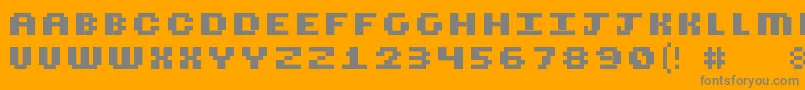 Cubicfive18 Font – Gray Fonts on Orange Background