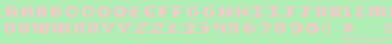 Cubicfive18 Font – Pink Fonts on Green Background