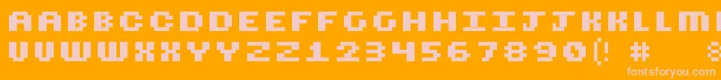 Cubicfive18 Font – Pink Fonts on Orange Background