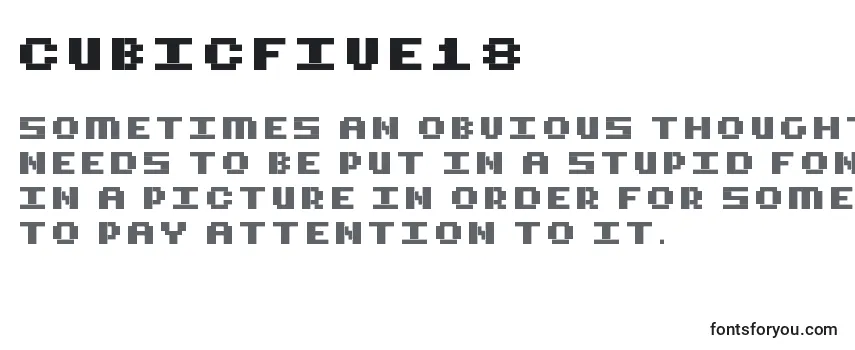 Шрифт Cubicfive18