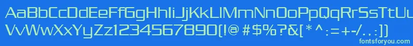 Chainlink Font – Green Fonts on Blue Background