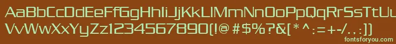 Chainlink Font – Green Fonts on Brown Background