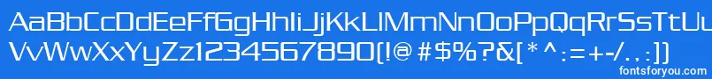 フォントChainlink – 青い背景に白い文字