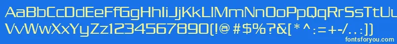 Chainlink Font – Yellow Fonts on Blue Background