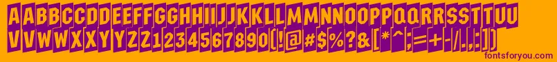 AMachinanovacmup Font – Purple Fonts on Orange Background