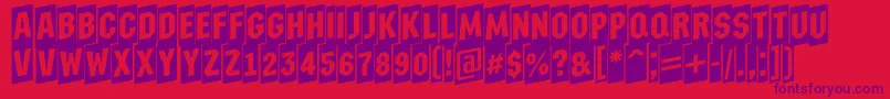 AMachinanovacmup Font – Purple Fonts on Red Background