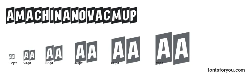 AMachinanovacmup Font Sizes
