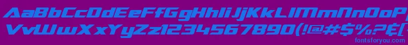 SfTransroboticsExtendedItalic Font – Blue Fonts on Purple Background