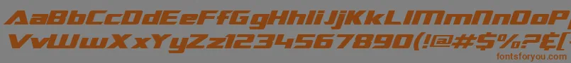 SfTransroboticsExtendedItalic Font – Brown Fonts on Gray Background