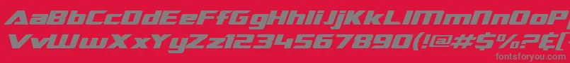 SfTransroboticsExtendedItalic Font – Gray Fonts on Red Background