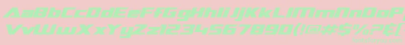 SfTransroboticsExtendedItalic Font – Green Fonts on Pink Background