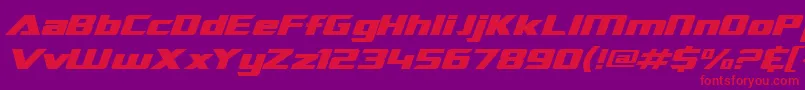 SfTransroboticsExtendedItalic Font – Red Fonts on Purple Background