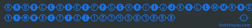 ConcadenadoSt Font – Blue Fonts on Black Background