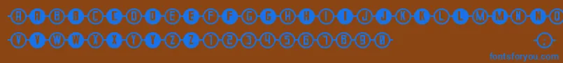 ConcadenadoSt Font – Blue Fonts on Brown Background