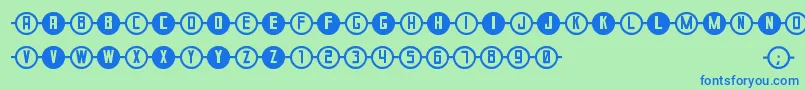 Шрифт ConcadenadoSt – синие шрифты на зелёном фоне