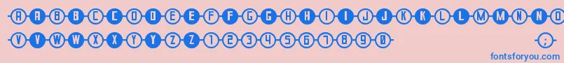 ConcadenadoSt Font – Blue Fonts on Pink Background