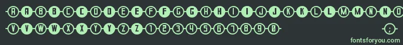 ConcadenadoSt Font – Green Fonts on Black Background