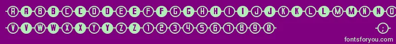 ConcadenadoSt-Schriftart – Grüne Schriften auf violettem Hintergrund