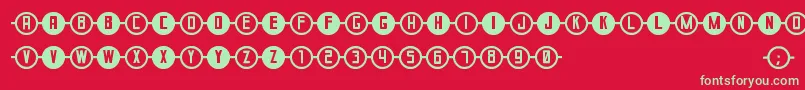 ConcadenadoSt-fontti – vihreät fontit punaisella taustalla