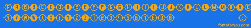 ConcadenadoSt Font – Orange Fonts on Blue Background