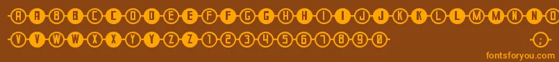 ConcadenadoSt Font – Orange Fonts on Brown Background