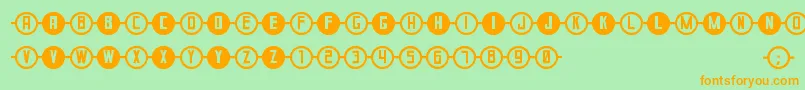 Шрифт ConcadenadoSt – оранжевые шрифты на зелёном фоне